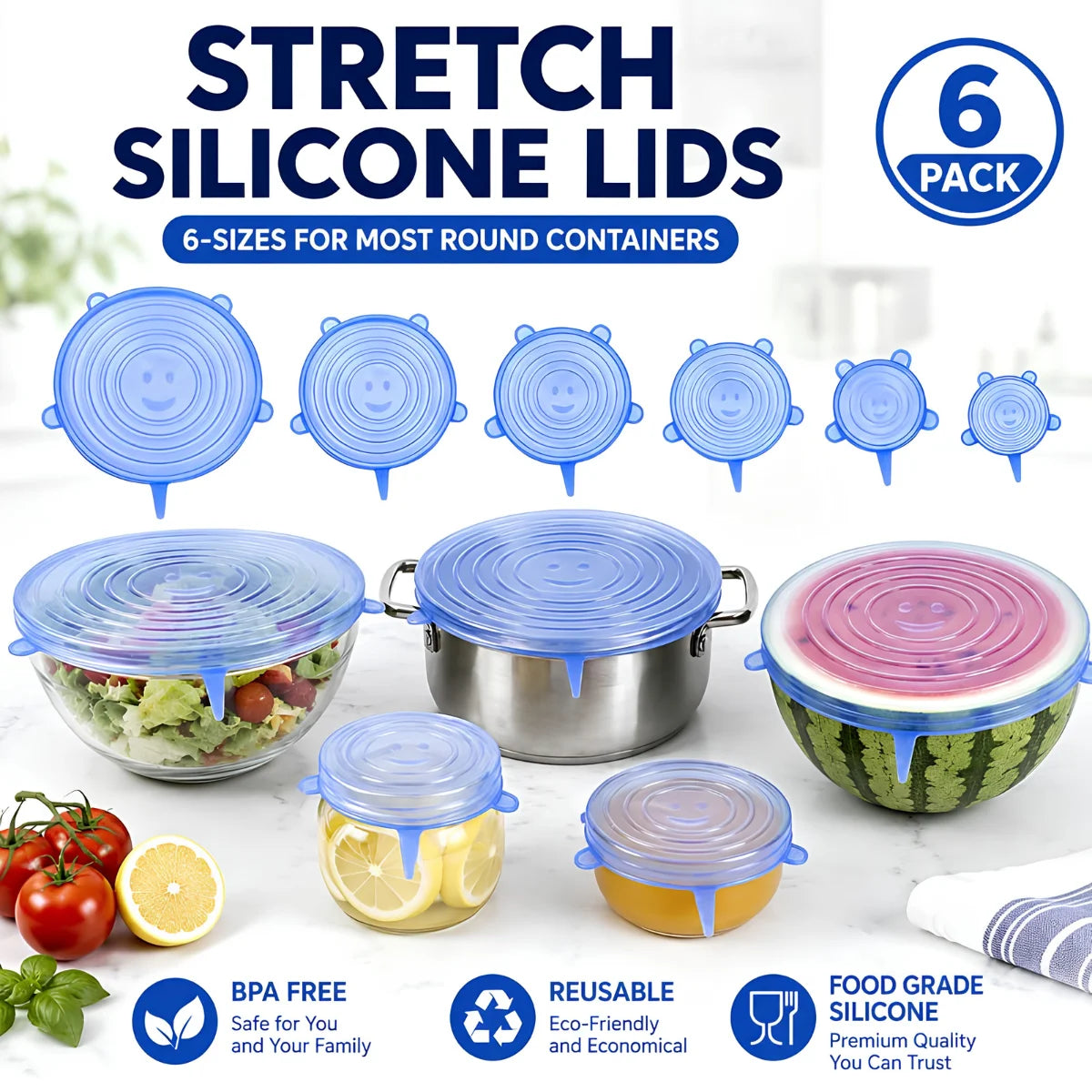 FreshSeal™ Stretch Lids