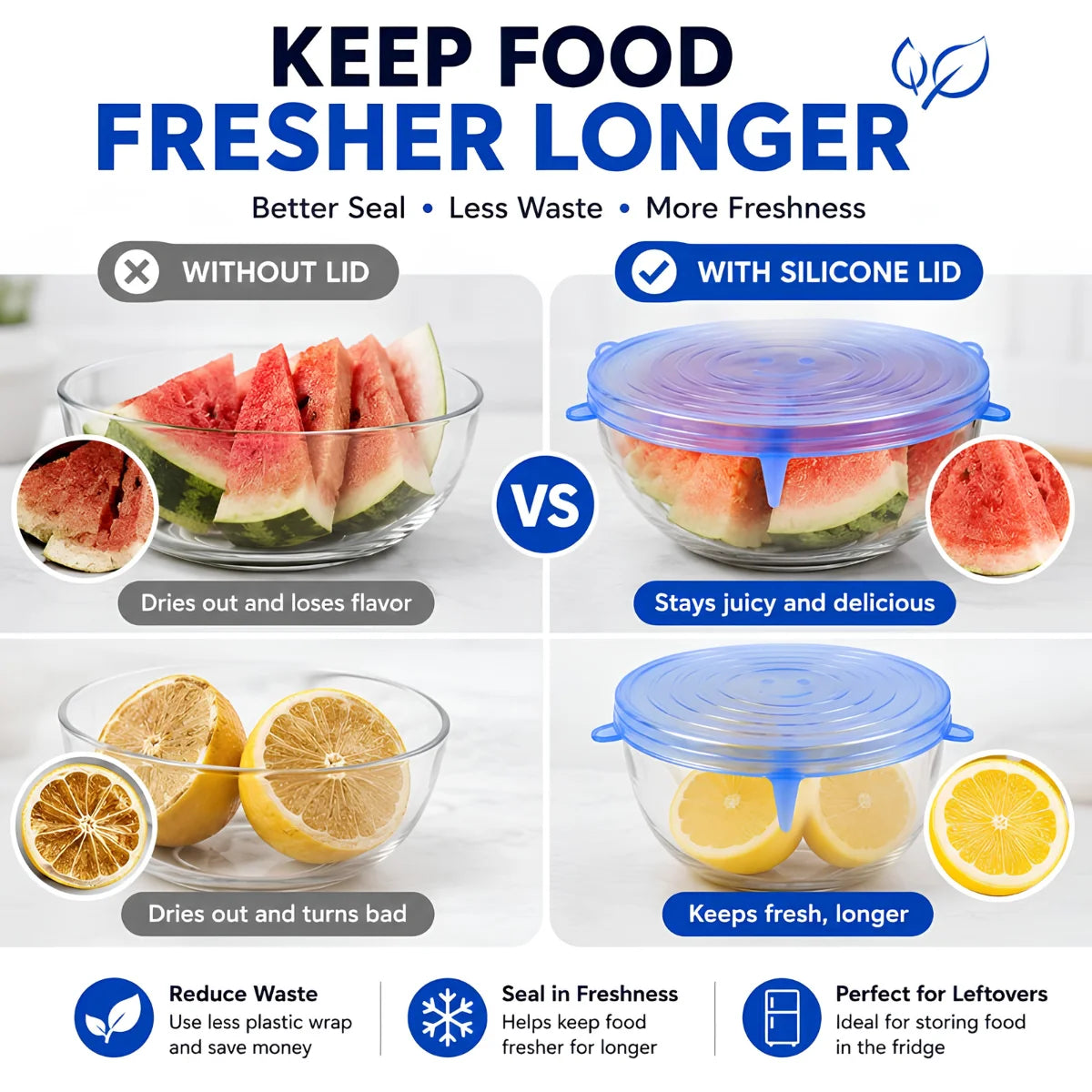 FreshSeal™ Stretch Lids