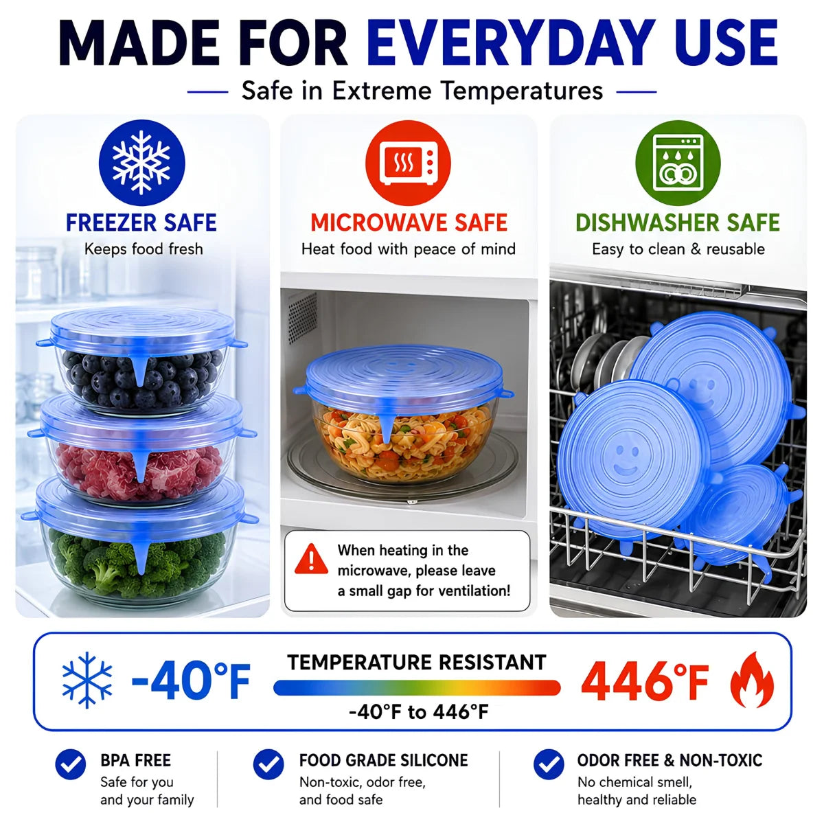 FreshSeal™ Stretch Lids