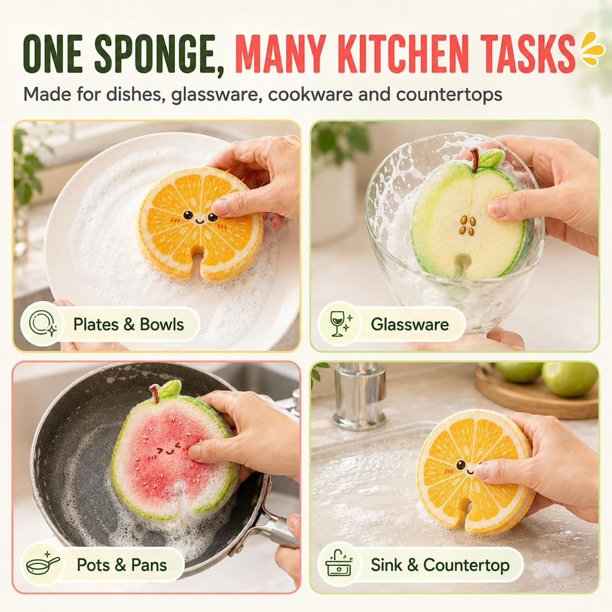 SoftPop™ Kitchen Sponges