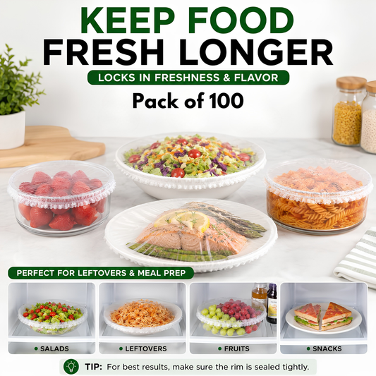 FreshSeal™ 100 Pcs Plastic Covers